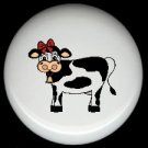 Farm Animal COUNTRY COW #3  Ceramic Drawer Knobs Pulls FREE S/H