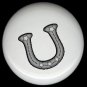 Silver Western HORSESHOE Horse Shoe 01 Ceramic Knobs Pulls - Free Shipping