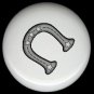 Silver Western HORSESHOE Horse Shoe 02 Ceramic Knobs Pulls - Free Shipping