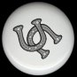 Silver Western HORSESHOE Horse Shoe PAIR Ceramic Knobs Pulls - Free Shipping