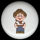 FARM BOY Kid Ceramic Drawer Knobs Pulls FREE S/H