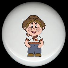 FARM BOY Kid Ceramic Drawer Knobs Pulls FREE S/H