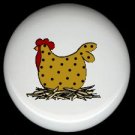 POLKA DOT CHICKEN  #1 Ceramic Drawer Knobs Pulls FREE S/H