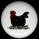 POLKA DOT CHICKEN  #2 Ceramic Drawer Knobs Pulls FREE S/H