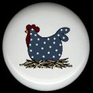 POLKA DOT CHICKEN  #3 Ceramic Drawer Knobs Pulls FREE S/H