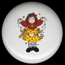 Prim RAG DOLL GINGERBREAD #2 Ceramic Drawer Knobs Pulls FREE S/H