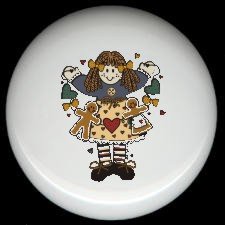 Prim RAG DOLL GINGERBREAD #3 Ceramic Drawer Knobs Pulls FREE S/H