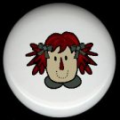 Primitive Raggedy RAG Cloth DOLL #1 Ceramic Drawer Knobs Pulls FREE S/H