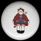 Primitive Raggedy RAG Cloth DOLL #4 Ceramic Drawer Knobs Pulls FREE S/H