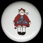 Primitive Raggedy RAG Cloth DOLL #4 Ceramic Drawer Knobs Pulls FREE S/H