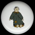 Primitive Raggedy RAG Cloth DOLL #6 Ceramic Drawer Knobs Pulls FREE S/H