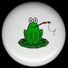 Whimsical FROG #1 Ceramic Drawer Knobs Pulls FREE S/H
