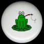 Whimsical FROG #1 Ceramic Drawer Knobs Pulls FREE S/H