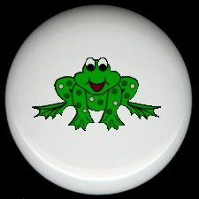 Whimsical FROG #3 Ceramic Drawer Knobs Pulls FREE S/H