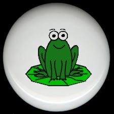 Whimsical FROG #4 Ceramic Drawer Knobs Pulls FREE S/H