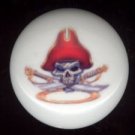 Red Hat PIRATE SKULL Sword * Ceramic Drawer Knobs Pulls FREE S/H
