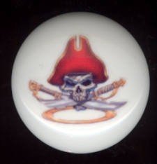 Red Hat PIRATE SKULL Sword * Ceramic Drawer Knobs Pulls FREE S/H