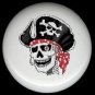 PIRATE SKULL with Red BANDANA * Ceramic Drawer Knobs Pulls FREE S/H