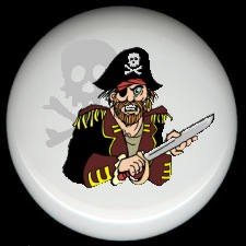 PIRATE with SWORD & SKULL * Ceramic Drawer Knobs Pulls FREE S/H