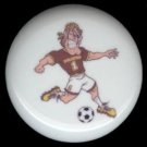 PIRATE as SOCCER PLAYER * Ceramic Drawer Knobs Pulls FREE S/H