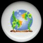 Green & Orange TROPICAL FISH Ceramic Knob KNOBS