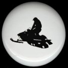 SNOWMOBILE Silhouette #1 ~ Ceramic Drawer Knobs Pulls