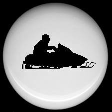 SNOWMOBILE Silhouette #2 ~ Ceramic Drawer Knobs Pulls