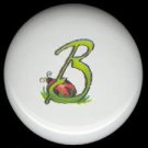 SPRING Alphabet LETTER B ~ Ceramic Drawer Knobs Pulls