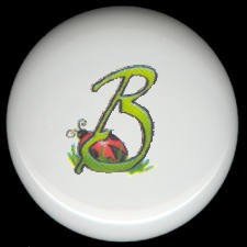 SPRING Alphabet LETTER B ~ Ceramic Drawer Knobs Pulls