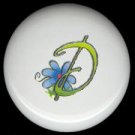 SPRING Alphabet LETTER D ~ Ceramic Drawer Knobs Pulls
