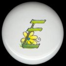 SPRING Alphabet LETTER E ~ Ceramic Drawer Knobs Pulls