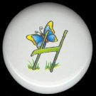 SPRING Alphabet LETTER H ~ Ceramic Drawer Knobs Pulls
