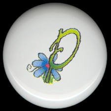 SPRING Alphabet LETTER P ~ Ceramic Drawer Knobs Pulls