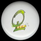 SPRING Alphabet LETTER Q ~ Ceramic Drawer Knobs Pulls