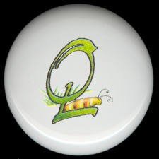 SPRING Alphabet LETTER Q ~ Ceramic Drawer Knobs Pulls