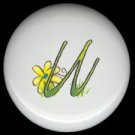SPRING Alphabet LETTER U ~ Ceramic Drawer Knobs Pulls