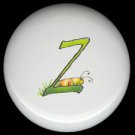 SPRING Alphabet LETTER Z ~ Ceramic Drawer Knobs Pulls