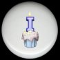 CUPCAKE CANDLE Alphabet LETTER I ~ Ceramic Drawer Knobs Pulls