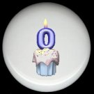 CUPCAKE CANDLE Alphabet LETTER O ~ Ceramic Drawer Knobs Pulls