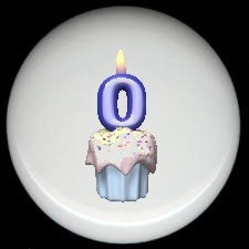 CUPCAKE CANDLE Alphabet LETTER O ~ Ceramic Drawer Knobs Pulls