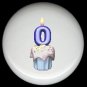 CUPCAKE CANDLE Alphabet LETTER O ~ Ceramic Drawer Knobs Pulls