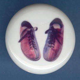 BOWLING SHOES Ceramic Drawer Knobs PULLS