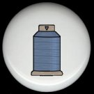 Sewing Quilting BABY BLUE Thread SPOOL ~ Ceramic Drawer Knobs Pulls FREE S/H
