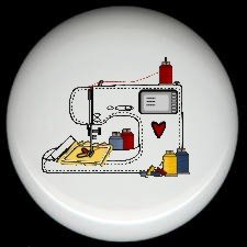 Sewing Quilting MACHINE ~ Ceramic Drawer Knobs Pulls FREE S/H