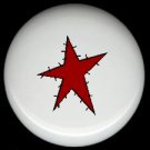 RED STITCHED Prim STAR ~ Ceramic Drawer Knobs Pulls FREE S/H