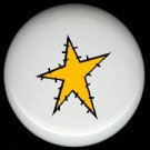 YELLOW STITCHED Prim HEART ~ Ceramic Drawer Knobs Pulls FREE S/H