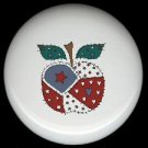 Sewing APPLE with QUILT PIECES ~ Ceramic Drawer Knobs Pulls FREE S/H