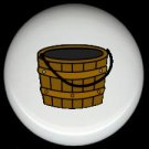 Laundry Room WOOD SCRUB BUCKET Ceramic Knobs