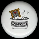 Laundry 5 Cents TUB with BUBBLES and WASH BOARD Ceramic Knobs