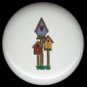 Country BIRDHOUSE 3 on POSTS Ceramic Knobs Pulls